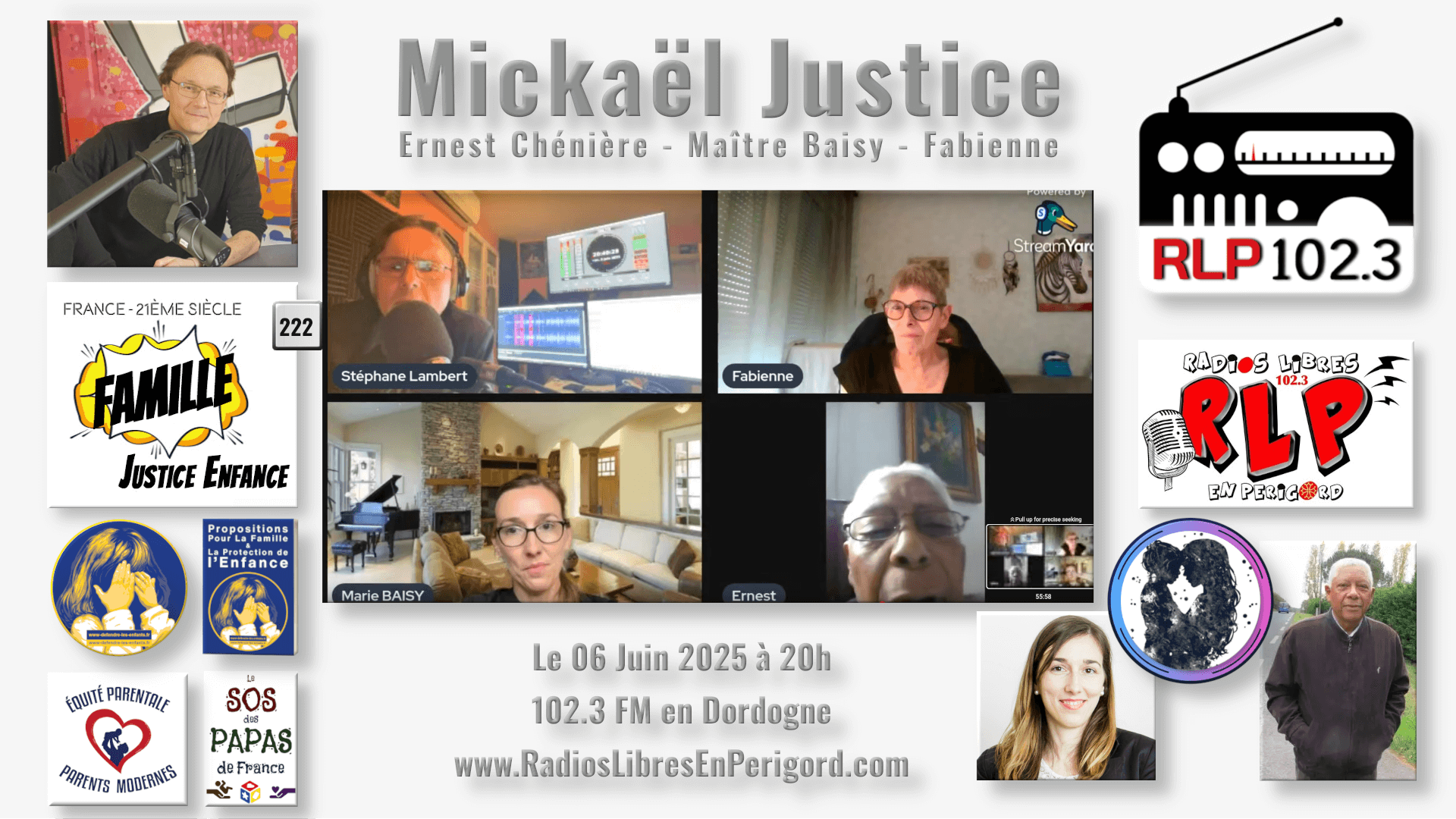 Famille Justice Enfance 222 : Mickaël Justice - Ernest Chénière – Maître Baisy – Fabienne